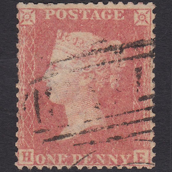 GB QV 1857 1d Pale Rose Transitional (Plate 37) SGC9A(1) HE GU