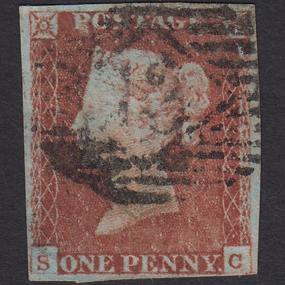 GB QV 1841 1d Red-brown (Plate 67) SG8-B1(1) SC GU nr 4M London IS 13