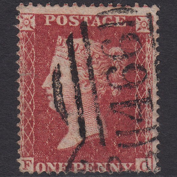 GB QV 1857 1d Rose-red (Plate 60) SG36-C11 FC GU Liverpool 466 Spoon