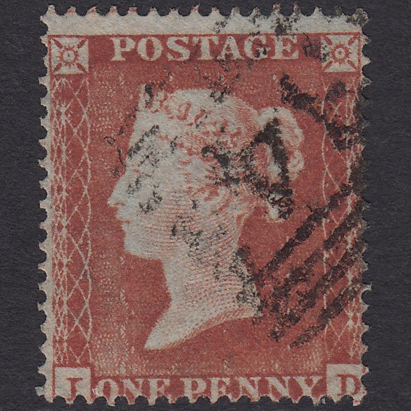 GB QV 1854 1d Red-brown (Plate 189) SG17-C1(1) ID FU Scotland