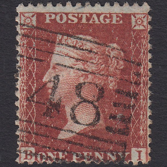 GB QV 1856 1d Red-brown (Plate 31) SG29-C8(1) BI GU Scotland