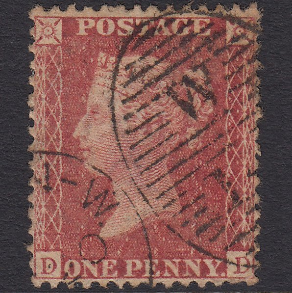GB QV 1857 1d Rose-red (Plate 36) SG40-C10(1) DD GU London D&S Cancel