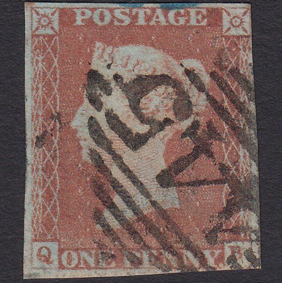GB QV 1841 1d Red-brown (Plate 72) SG8-B1(1) QB GU nr 4M Waterford 445