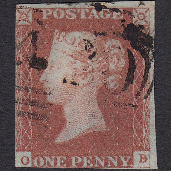 GB QV 1841 1d Red-brown (Plate 74) SG8-B1(1) OB GU