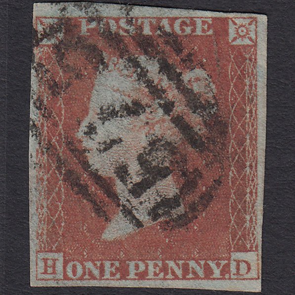 GB QV 1841 1d Red-brown (Plate 170) SG8-B2(1) HD FU 4 Margins Norwich 575
