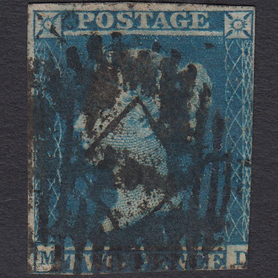 GB QV 1841 2d Blue (Plate 3) SG14-E1(2) MD PU London IS Cancel