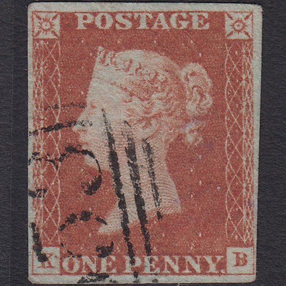 GB QV 1841 1d Red-brown (Plate 73) SG8-B1(1) KB GU 4 Margins