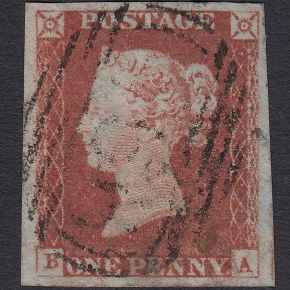 GB QV 1841 1d (Plate 69) SG8-B1(1) BA FU 4 Good Margins Liverpool 466