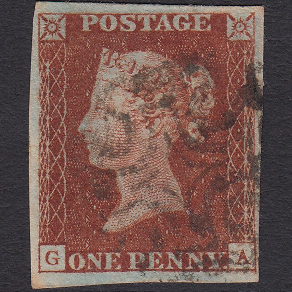 GB QV 1841 1d Deep Red-brown (Plate 15) SG10-B1(4) GA PU 4 Margins MX