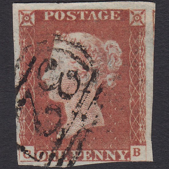 GB QV 1841 1d Red-brown (Plate 71) SG8-B1(1) CB FU nr 4M Grantham 321