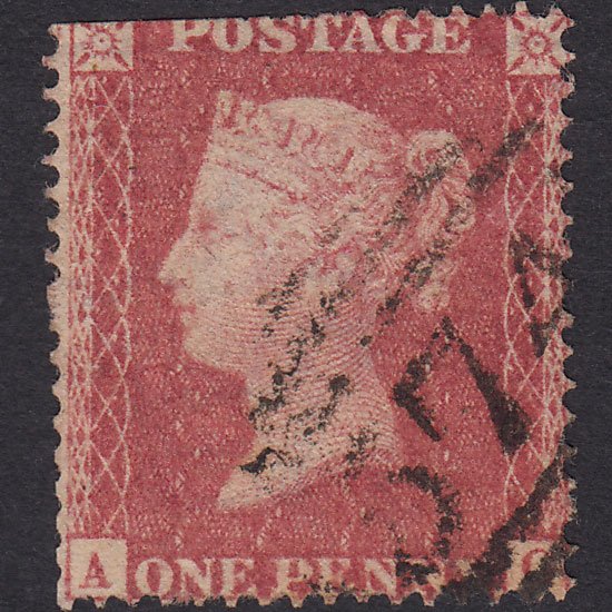 GB QV 1857 1d Rose-Red Plate 55 SG36-C11 AG SPACEFILLER
