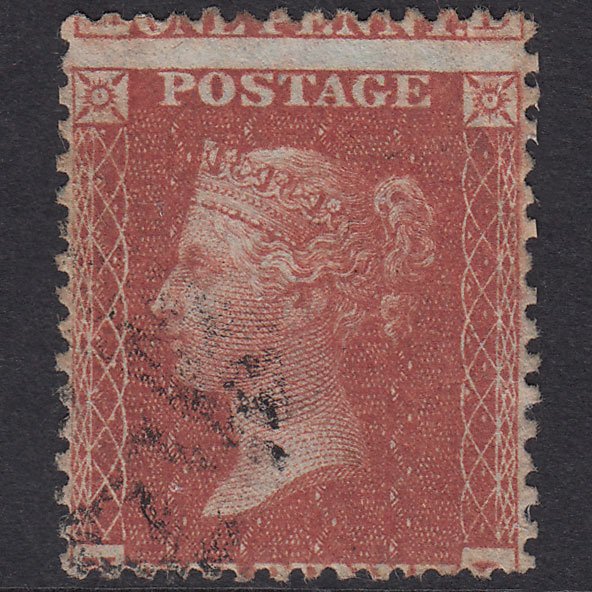 GB QV 1855 1d Red-Brown Plate 12 SG24-C3(1) ND FU Light Cancel Misperf