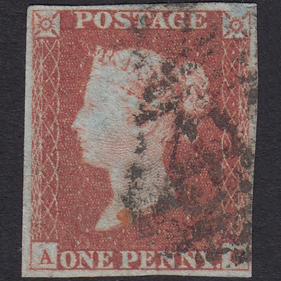 GB QV 1841 1d Red-Brown Plate 87 SG8-B1(1) AC GU Missing Imprimatur 4M