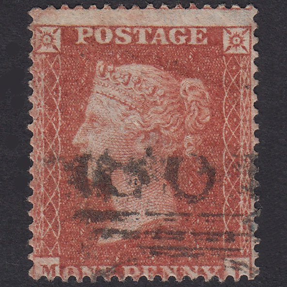 GB QV 1855 1d Red-Brown Plate 4 SG21-C4(1) MI FU