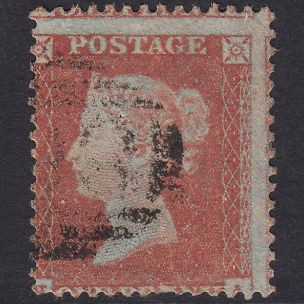 GB QV 1855 1d Plate 203 SG22-C2(1) NA PU Light Cancel Misperf Pinhole