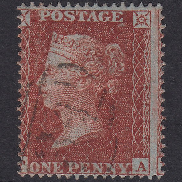 GB QV 1855 1d Red-Brown Plate 8 SG26-C5(1) FA VFU Light Cancel