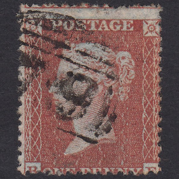 GB QV 1855 1d Red-Brown Plate 10 SGC6(1) BF GU