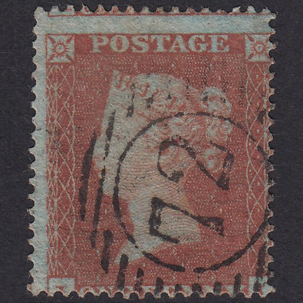 GB QV 1854 1d Red-Brown SG17-C1(1) GU London D&S 72