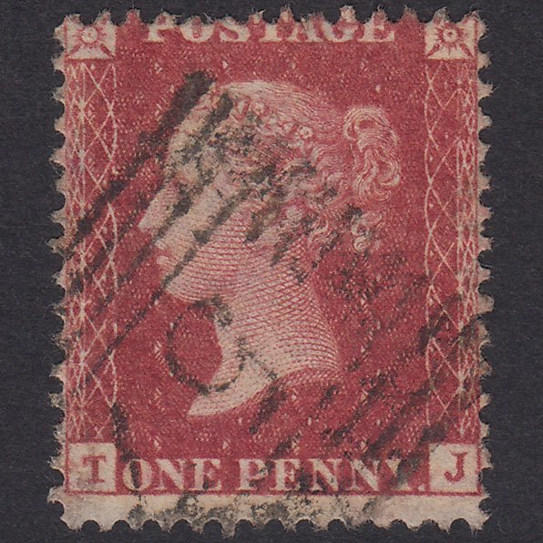GB QV 1857 1d Rose-Red Plate 52 SG40-C10(1) TJ FU Brechin 57