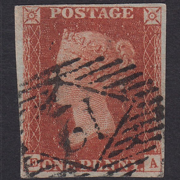 GB QV 1841 1d Red-Brown Plate 46 SG8-B1(1)-BS35 EA FU 4M London IS 12