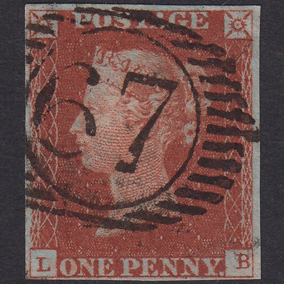 GB QV 1841 1d Red-Brown Plate 46 SG8-B1(1)-BS35 LB FU 4M London D&S 67