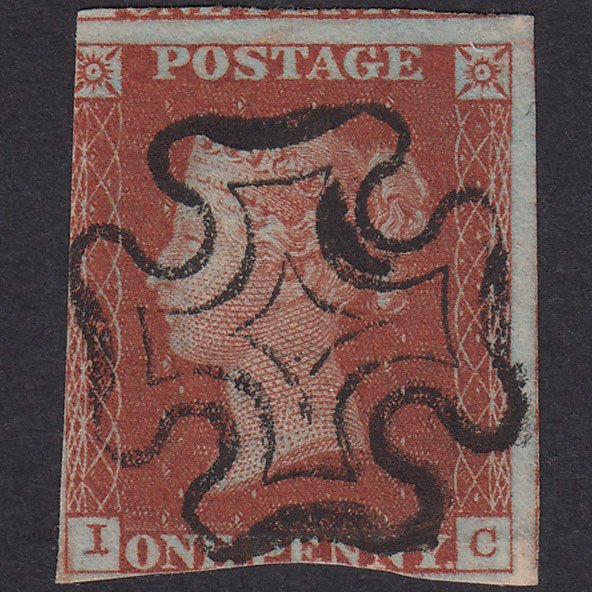 GB QV 1841 1d Red-Brown Plate 39 SG8-B1(1)-BS28 IC GU Maltese Cross