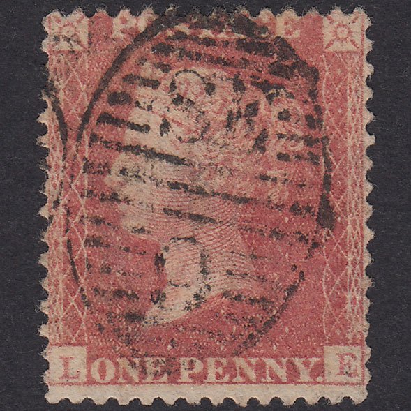 GB QV 1857 1d Pale Rose-Red Plate 47 SG39-C10(3) LE FU London D&S SE9