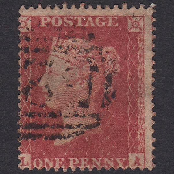 GB QV 1857 1d Rose-Red Plate 49 SG36-C11 LA GU