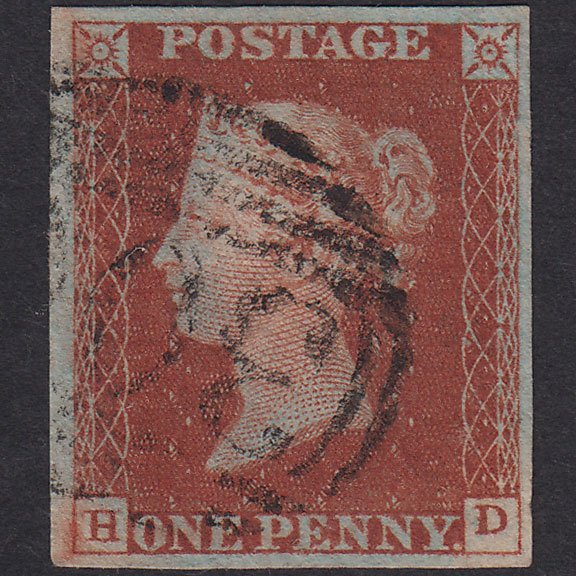 GB QV 1841 1d Red-Brown Plate 46 SG8-B1(1)-BS35 HD FU 4 Good Margins