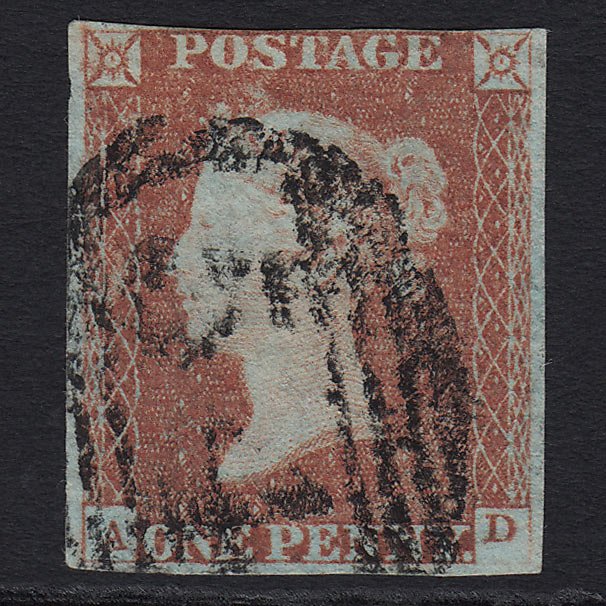 GB QV 1841 1d (Plate 75) SG8 'AD' GU Battle (54) 4M Missing Imprimatur