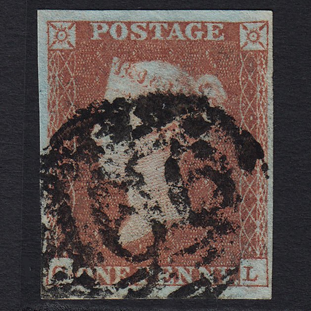 GB QV 1841 1d Red-brown (Plate 95) (SG8) 'CL' GU Liverpool (466) 4 Margins