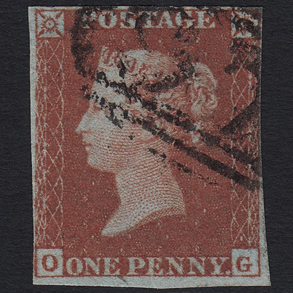 GB QV 1841 1d (Plate 160) SG8-B2(1) OG FU Bury ST Edmunds 97 4M Imperf