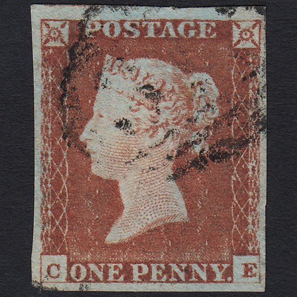 GB QV 1841 1d Red-brown (Plate 66) SG8-B1(1) CE FU Light Cancel 4M Imperf