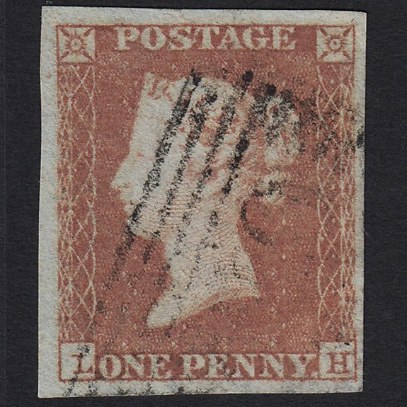 GB QV 1841 1d Red-brown (Plate 98) SG8-B1(1) LH FU in Scotland 4M Imperf