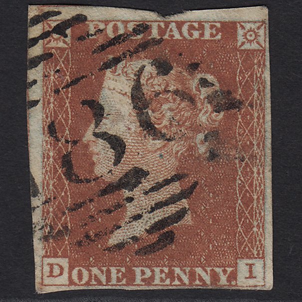 GB QV 1841 1d Red-brown (Plate 46) SG8-B1(1) DI GU Dublin 186 4 Margins