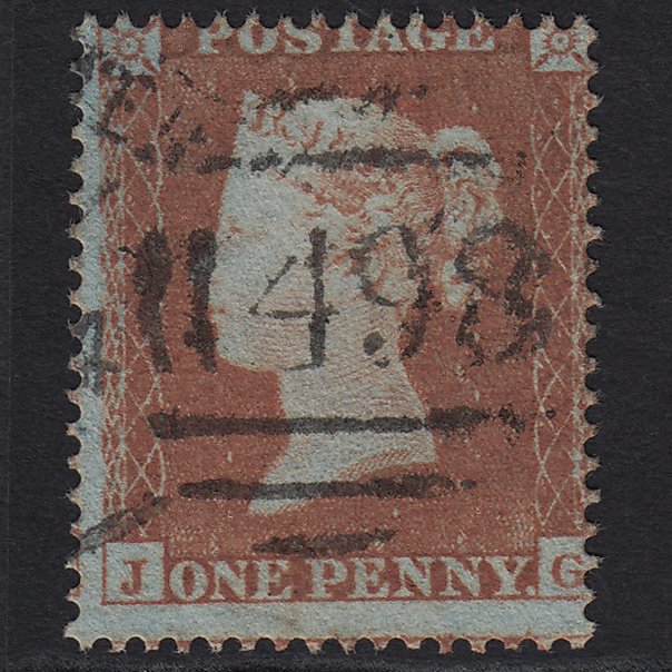 GB QV 1854 1d Red-brown (Plate 167) SG17-C1(1) JG VFU Manchester 498 Spoon