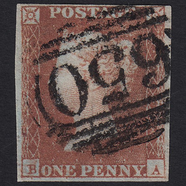 GB QV 1841 1d Red-brown (Plate 94) SG8-B1(1) BA FU Rochester 650 4 Margins