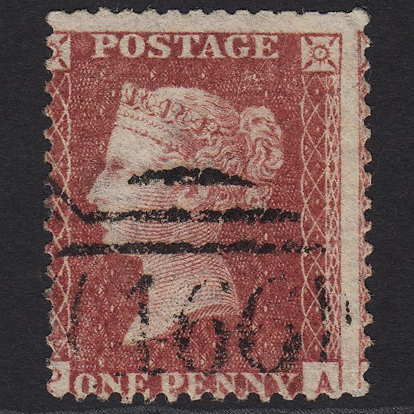GB QV 1857 1d Rose-red (Plate 45) SG40-C10(1) PA GU Liverpool 466 Spoon