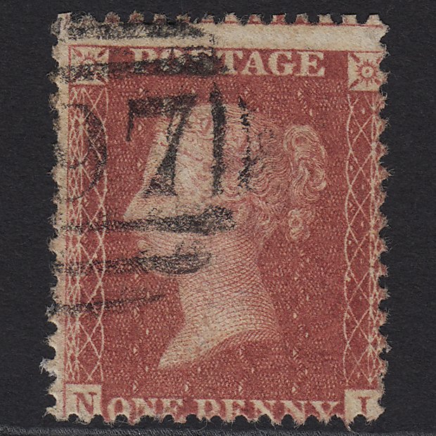 GB QV 1857 1d Rose-red (Plate 67) SG40-C10(1) NI GU