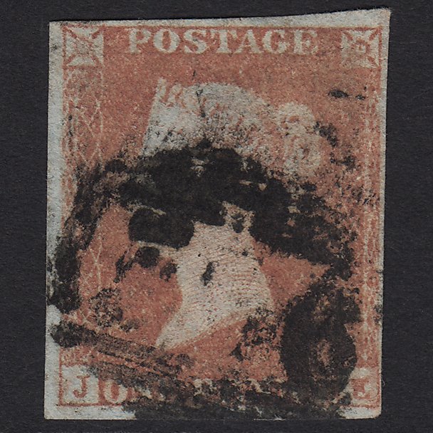 GB QV 1841 1d Red-brown (Plate 106) SG8-B1(1) JE GU 4 Margins