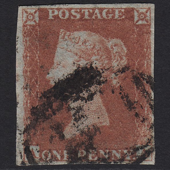 GB QV 1841 1d Red-brown SG8-B1(1) AA GU 4 Margins