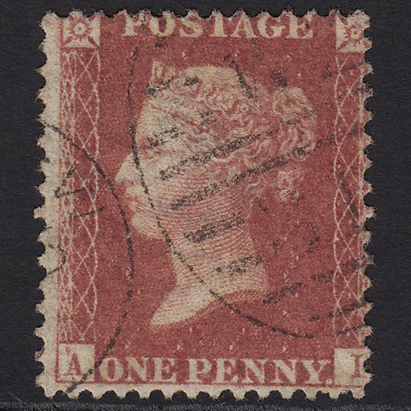 GB QV 1857 1d (Plate 59) SG40-C10(1) AI VFU Missing Imprimatur Constant Var