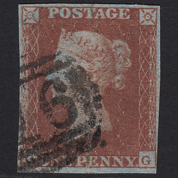 GB QV 1841 1d Red-brown (Plate 150) SG8-B2(1) GG GU 4 Margins