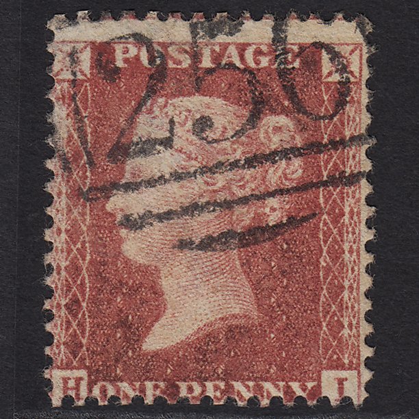 GB QV 1857 1d (Plate 27) SG40-C10(1) HI FU Missing Imprimatur Dorchester 256