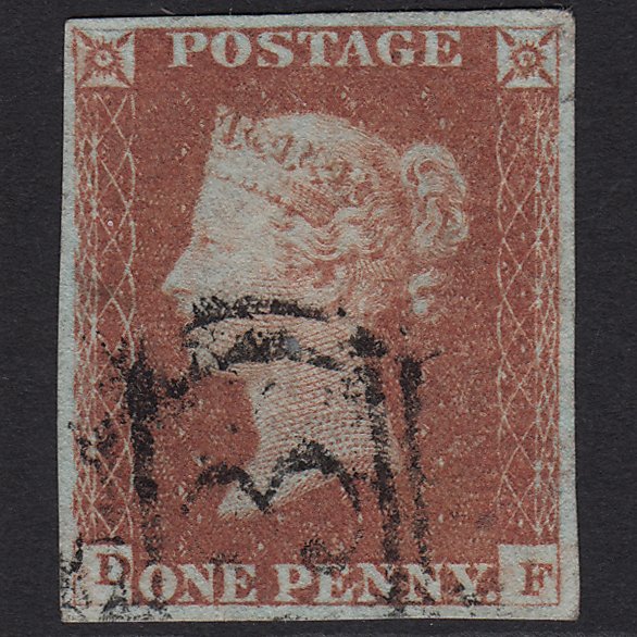 GB QV 1841 1d Red-brown (Plate 84) SG8-B1(1) DF FU 4M Imperf