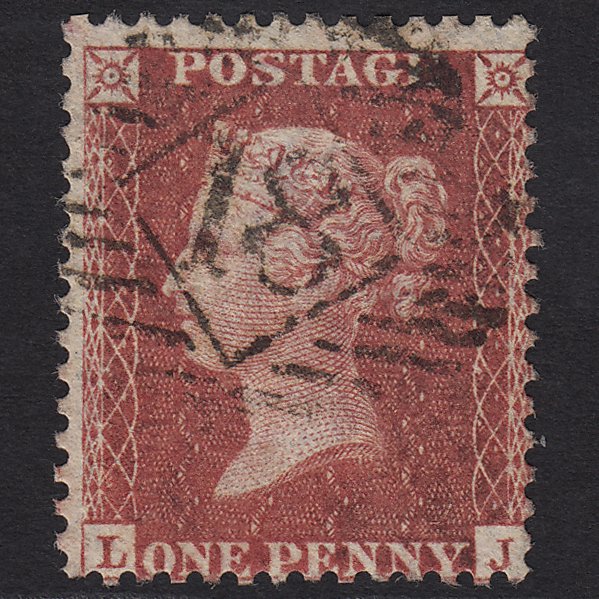 GB QV 1857 1d Rose-red (Plate 34) SG40-C10(1) LJ FU London IS 18
