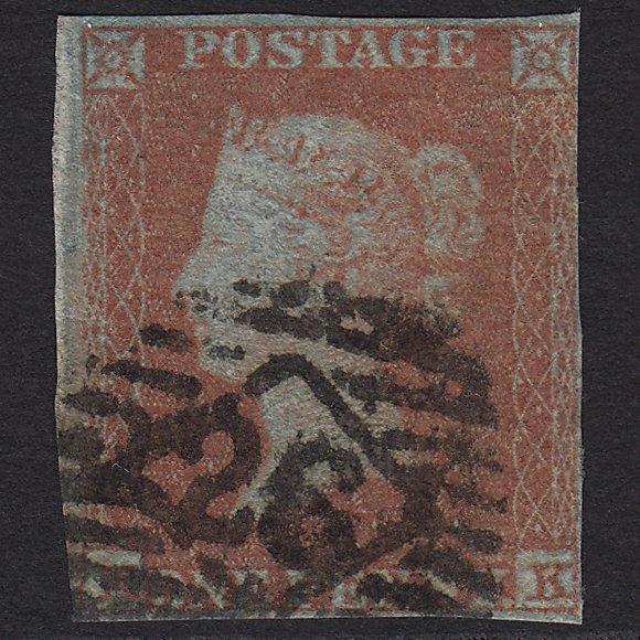 GB QV 1841 1d Red-brown (Plate 132) SG8-B2(1) KK GU 4M Imperf London IS 26