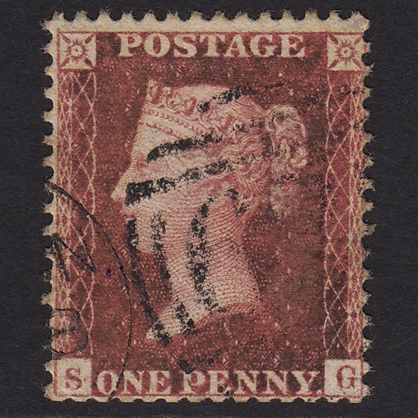 GB QV 1857 1d Deep Rose-red (Plate 56) SG41-C10(4) SG GU