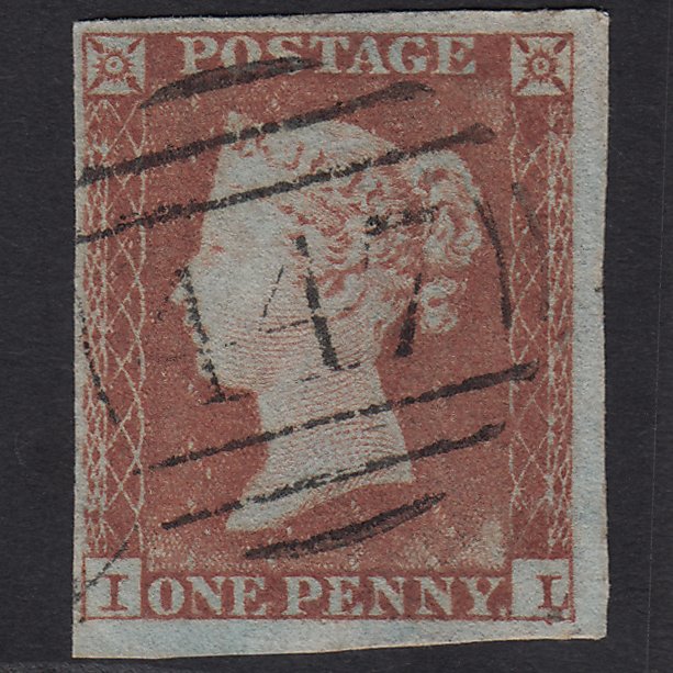 GB QV 1841 1d (Plate 170) SG9-B2(3) IL FU 4M Imperf Leeds 447 Spoon