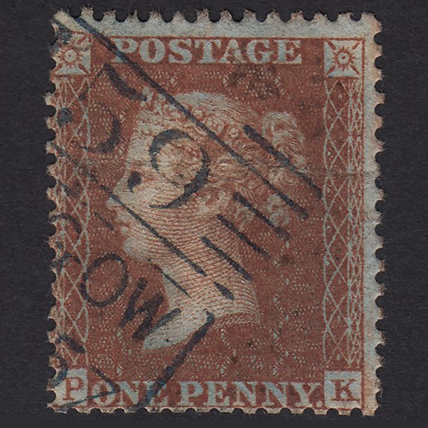 GB QV 1856 1d (Plate 37) SG29-C8(1) PK PU Dark Blue Madeleine Smith Cancel